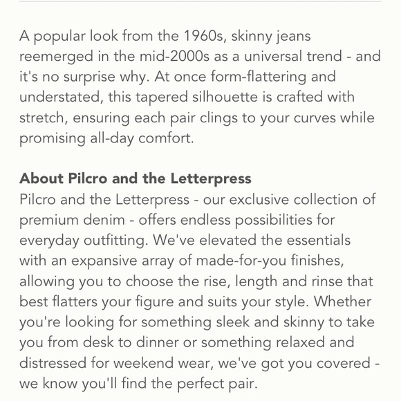 ANTHROPOLOGIE PILCRO IRIS High Rise Skinny JEANS size 27 - Picture 12 of 13